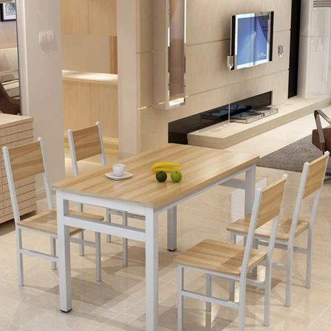 5 Pcs Dining Table Simple Table And Chair Combination Living Room Furniture