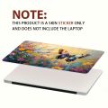 2pcs Artistic Butterfly and Flower Laptop Skin - PVC Burn, Waterproof and Scratch Resistant, Suitable for Laptop Computers.