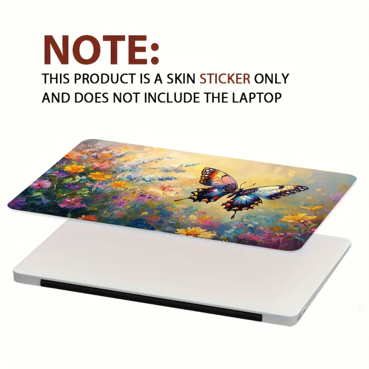 2pcs%20Artistic%20Butterfly%20and%20Flower%20Laptop%20Skin%20-%20PVC%20Burn,%20Waterproof%20and%20Scratch%20Resistant,%20Suitable%20for%20Laptop%20Computers%20-%20Image%202