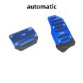 Universal Aluminum Automatic Transmission Car Foot Gas Blue Pedal Set Red Silver Cover Non-Slip Pedals Brake Kit Fuel. 