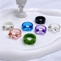 Fashion frog ring colorful resin ring personality animal cartoon cute finger ring. 