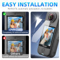 Tempered Glass Screen Protector for Insta360 X4 Air - Anti-Scratch Anti-Fingerprint HD Clear Film for Action Camera. 