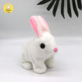 Simulation Electric Toy Cartoon Trumpet Solid Color Plush Interactive Rabbit Battery Animal Doll Daily Play 3+. 