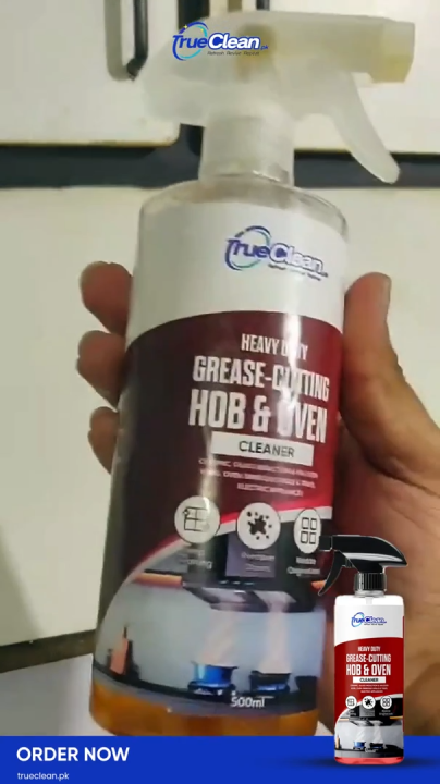 Kitchen Cleaner Hob & Oven Cleaner | Multipurpose Kitchen Stain Remover – 500ML Kitchen Cleaner Spray – True Clean
