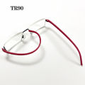 May Flower Metal Anti-Blue Light Reading Glasses Men Half Frame Prescription Eyeglasses Male TR90 Eyewear With Case óculos +1.75. 