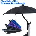 Bending Design Car Mobile Phone Sunshade Anti-glare Non-slip Car Phone Holder Shelter From Rain Metal Hose Auto Phone Bracket.