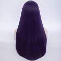 Long Straight Purple Girls Cosplay Wig with Bang Cosplay Wig High Temperature Fiber Hair Wigs Costume Party. 