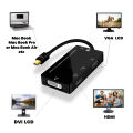 Mini DisplayPort to HDMI VGA DVI Audio 4-in1 adapter cable for Apple Macbook Pro Air Mini Thunderbolt 2 to VGA HDMI DVI adapter. 