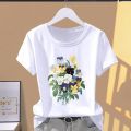 Women Print Floral Sports Fashion Casual Explosive Short Sleeve T-shirt Graphic Tshirts Women Clothes Oversized T Shirt.