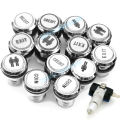 33mm Chrome Push Button12v 5v Led Illuminated Coin Select PAUSE EXIT START Switch Arcade Stick Game Claw Machine USB Board Diy. 