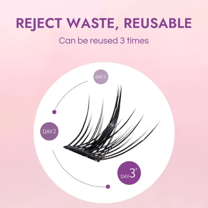 Self%20Adhesive%20Eyelashes%20DIY%20at%20Home%20Mix%20Length%20Lash%20Extension%20Reusable%20Individual%20Lashes%20Easy%20Use%20BQI%20No%20Glue%20Cluster%20Lashes%20-%20Image%202