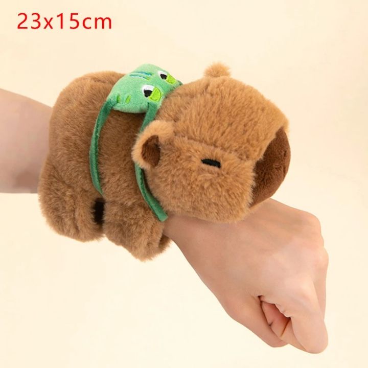 Lovely%20Capybara%20Animal%20Slap%20Snap%20Wrap%20Wristband%20Bracelet%20Plush%20Stuffed%20Animal%20Kawaii%20Capybara%20Hand%20Ring%20Wristband%20Kid%20Funny%20Toys%20-%20Image%204