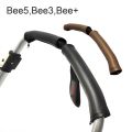 Stroller Handle Covers fit for Bugaboo bee3,bee 5, bee+ Baby Carriage PU Leather Armrest Case Protective Cover Accessories. 