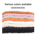 Quality Round Shoelaces Hand-woven 1CM Shoelace Three-strand Cotton Rope Solid Color Bold Cotton Twist Decoration Shoe Laces. 