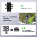 FANAUE Aluminum Alloy Motorcycle Mobile Phone Holder Panel Mobile Phone Holder Anti-Vibration Anti-Shake Stable.