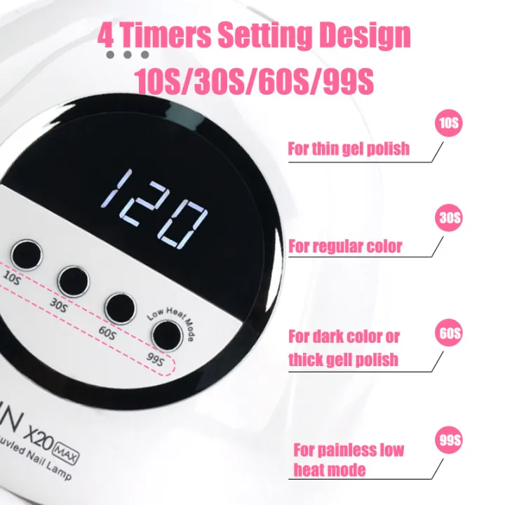 330W%20SUN%20X20%20MAX%20UV%20LED%20Nail%20Lamp%20for%20Manicure%20Gel%20Polish%20Drying%20Machine%20with%20Large%20LCD%20Touch%20Professional%20Smart%20Nail%20Dryer%20Tool%20-%20Image%202