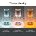 Beautiful Crystal Table Lamp Touch Remote Control Acrylic Night Lamp Rechargeable Bedside Lamp LED Night Light Room Lights Home Decoration. 