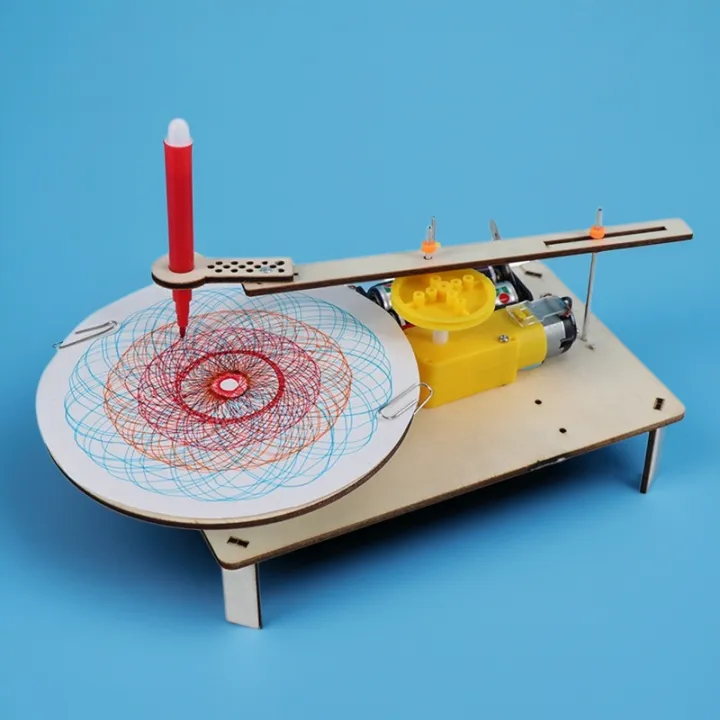 Wooden Electric Plotter Drawing Robot - DIY Creative STEM Kids Model ...