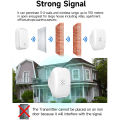 No Battery Waterproof Door Bell RF433 Home Calling Device Long-distance High Volume Self Generating Kinetic Wireless Doorbell.
