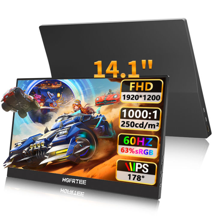 HGFRTEE%20Protable%20Monitor%2014.1%20Inch%20Full%20HD%201200P%2016:10%20Dual%20Speakers%20Dual%20Type-c%20and%20MINI%20HDMI%20for%20Mac%20PC%20Phone%20Xbox%20PS5%20Switch%20-%20Image%207