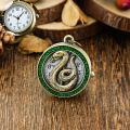 Retro flip keychain hanging watch, student fashion trend quartz pocket watch, exam large dial pocket watch, keychain. 