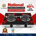 National Double Glass Top Infrared Gas Cooker low gas consumption 80% Save. 