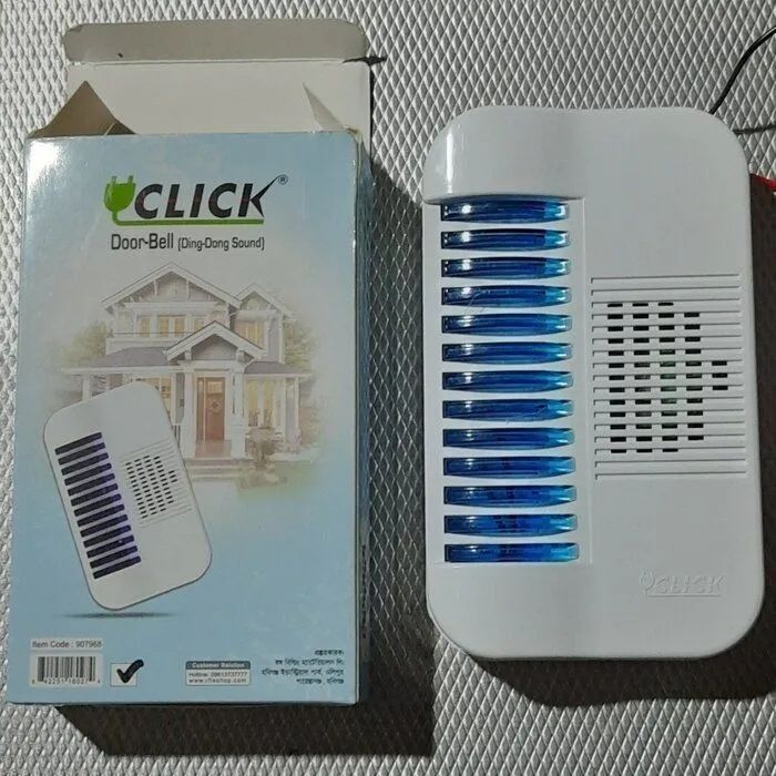 CLICK AC/DC Ding Dong Calling Door Bell Electronic Click  Piano Design Door AC/DC Calling Bell Sweet Sound For Home and Office