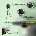 JISULIFE FA17 Outdoor LED Ceiling Fan with Long Tripod Stand. 