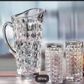 Delisoga 7 Pcs Glass Water Set, Premium Quality Glassware Water Set. 