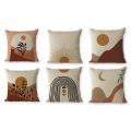 1PC Abstract Boho Sunset Sunrise Sun and Moon Rainbow Landscape Decorative Pillow Cover Cushion Case,Home Sofa Bed Couch Decor. 