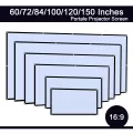 60 72 100 120 150 Inch 16:9 Portable Wrinkle Free Lightweight Projector Screen Home Outdoor Front Rear Projection Curtain Fabric. 