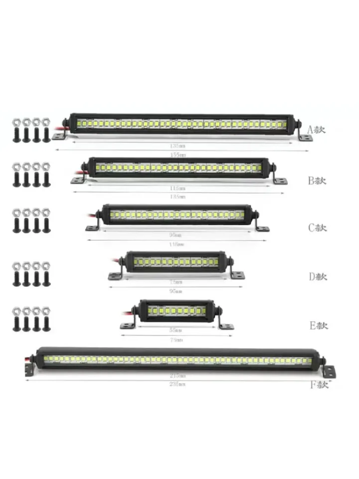 HIRCQOO Barra de luz RC Roof LED Lámpara Cuerpo Shell Luz de techo compatible con Traxxas TRX-4 TRX-6 Axial SCX10 II 90046 RC4WD D90 D110 1/10 RC Crawler Car Truck (24 LED