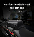 Multifunction Motorcycle Rear Seat Bag Waterproof Motorcycle Tail Bag Large Capacity Motocross Rider Shoulder Bag with Raincover.