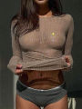 New T-shirt Summer Women Streetwear Fashion Casual Slim Short Sleeve O-Neck Hole Tees Elegant Female Versatile Clothing Tees Top. 