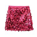 Willshela Women Fashion With Sequined Solid Side Zipper Mini Skirt Vintage High Waist Female Chic Lady Skirts. 