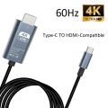 Type C To HDMI-compatible Screen Mirroring Cable HD 4K Phone Computer PC TV Laptop External Monitor Same Screen Conversion Cable. 