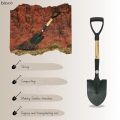 20 inch Heavy Duty Manganese Steel Wooden Long Handle Shovels Outdoor Spade Shovels for Digging Planting Gardening Tools. 