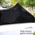 2pcs/set Car Sunshade Net, Window Privacy Net, Mosquito Net Car Sunshade Set with Buckle – UV Protection, Heat Reduction & Enhan. 