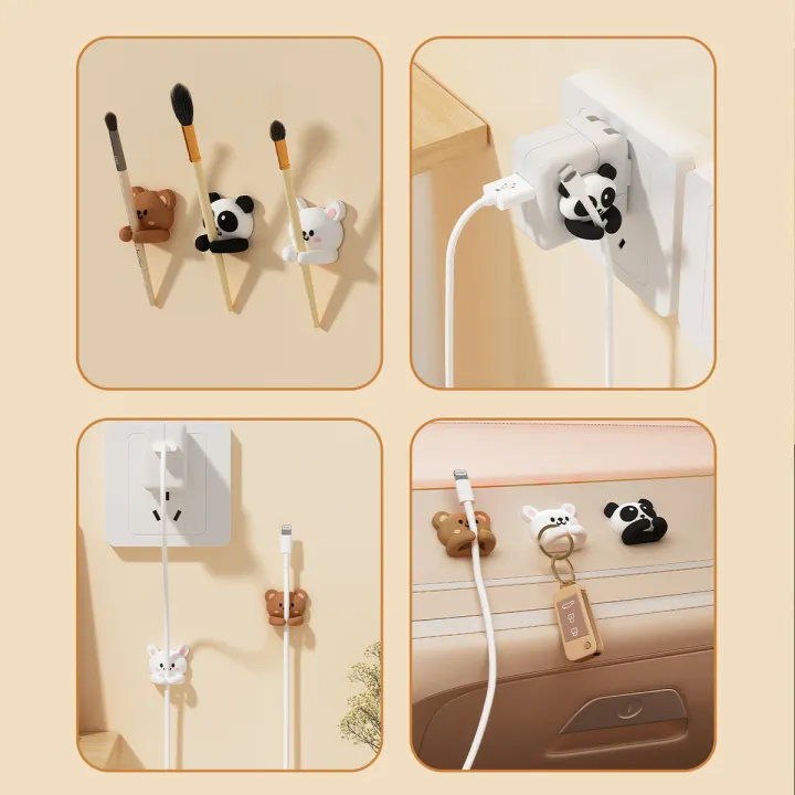 2/3pcs%20Cute%20Cartoon%20Desktop%20Cable%20Organizer%20Managers%20Self-Adhesive%20Winder%20Wire%20Cord%20Management%20Earphone%20Data%20Cable%20Clips%20Holder%20-%20Image%205