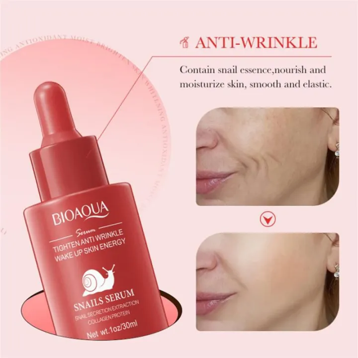 BIOAQUA%20Face%20Snail%20Serums%20Face%20Nourishing%20Tighten%20Anti%20Wrinkle%20Wake%20up%20Skin%20Energy%20Facial%20Moisturizer%20For%20Women-30ml%20-%20Image%202