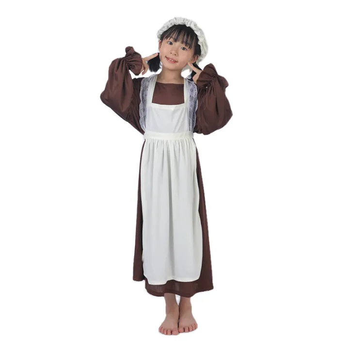 Child's%20Forum%20Victorian%20Girl%20Dress%20Coffee%20Maid%20Costume%20Colonial%20Girl%20Costume%20Dress%20black/White%20With%20Apron%20Hat%20-%20Image%205