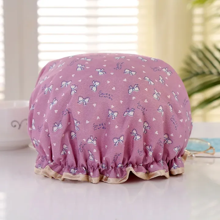 New%20Daisy%20Bow%20Lovely%20Thick%20Women%20Shower%20Caps%20Colorful%20Double%20Layer%20Bath%20Shower%20Hair%20Cover%20Adults%20Waterproof%20Kitchen%20Hats%20-%20Image%204