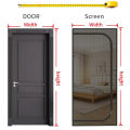Zipper Screen Door Net U-Shaped Thicken Anti-mosquito Keeping Cats Dogs Running Out Resistant Mesh for Home Bedroom Living Room. 