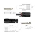 Pair of Solar Connector Solar MC-4 connector Solar Plug Cable Connectors (male and female) for Solar Panels and Photovoltaic Systems chaina. 