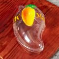 〔CC11〕10Pcs Creative Mango Shape Disposable Dessert Cake Plastic Cup DIY Cake Cream Mousse Packaging Box With Clear Cover. 