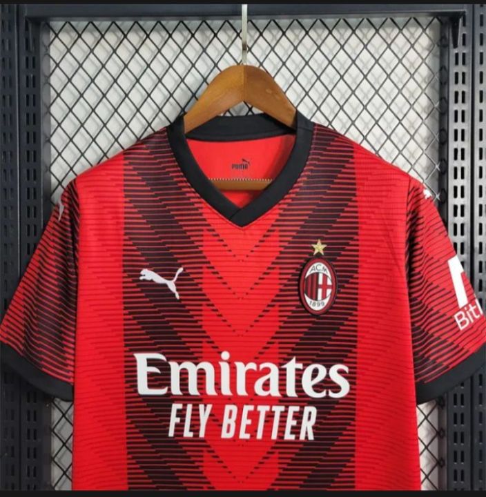 AC Milan Premium Quality New Update Jersey 2024(Fan Addition)  From Arshi Super Shop
