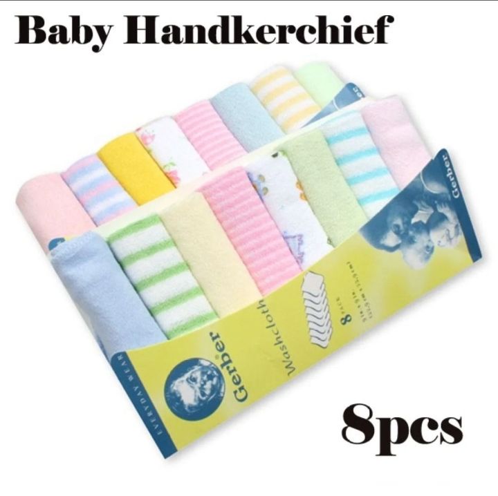 China%208Pcs%20Baby%20%20Handkerchief%20Rumal%20Soft%20Cotton%20-%20Image%202