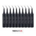 10PCS/Lot Lead-Free Black Soldering Iron Tips Set 900M-T Welding Head Solder Iron Bits for 936 937 BGA Soldering Rework Tools. 
