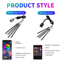 Neon LED Car Interior Ambient Foot Strip Light Kit Accessories RGB Backlight Remote App Music Control Auto Decorative Lamp. 