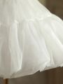 Women Girls Ruffled Short Petticoat With/No Hoop Solid Color Fluffy Bubble Tutu Skirt Puffy Half Slip Prom Crinoline Underskirt. 